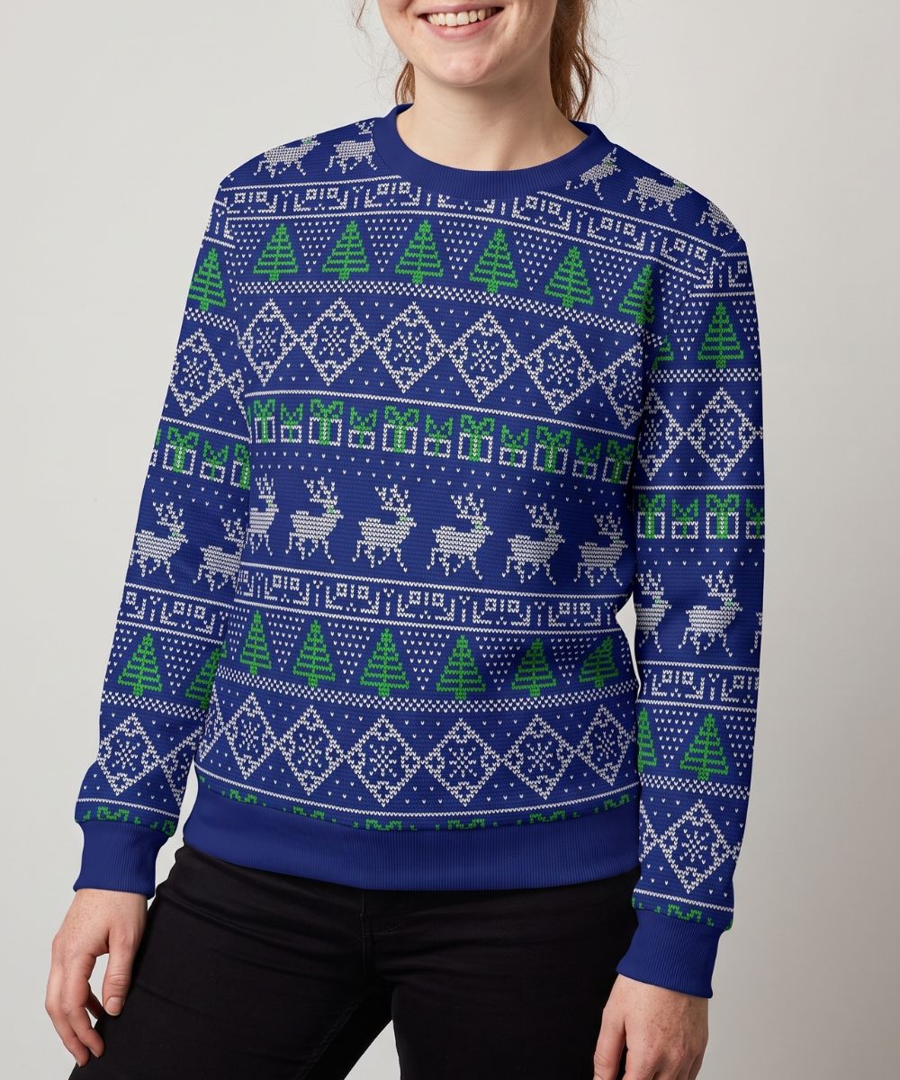 BLUE REINDEERS - Signature Christmas Sweater