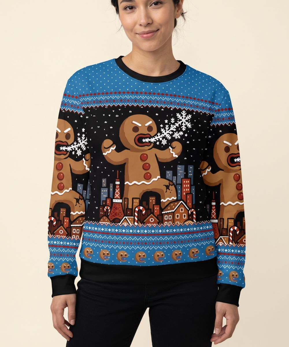 ANGRY GINGERBREAD MAN - Signature Christmas Sweater