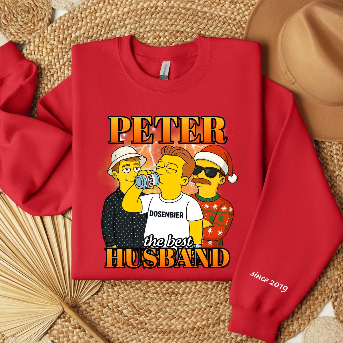sweater folded red