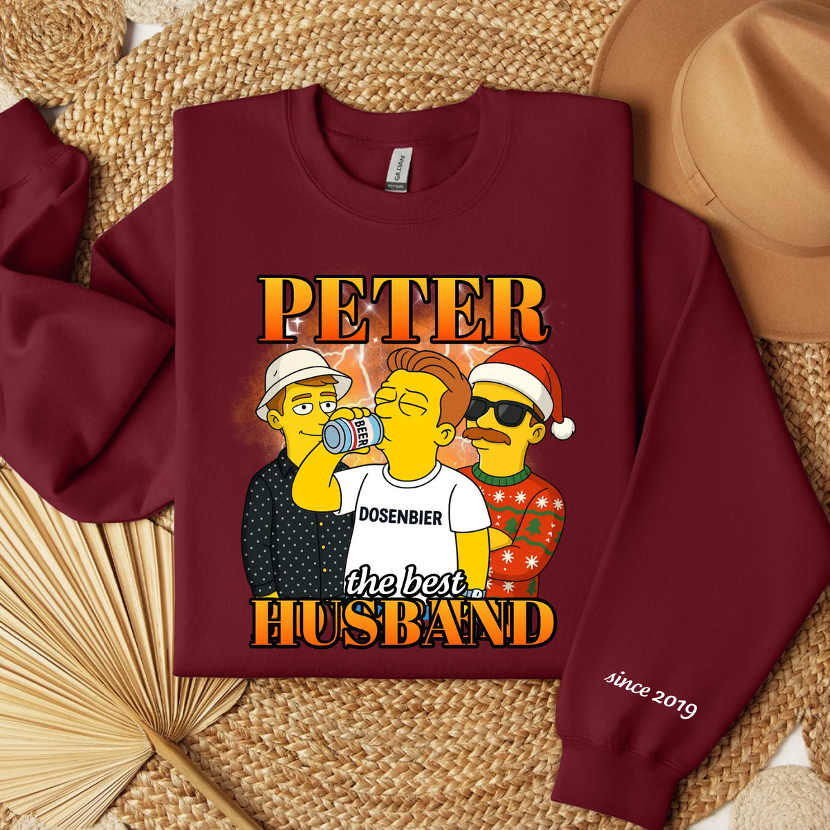 sweater folded burgund