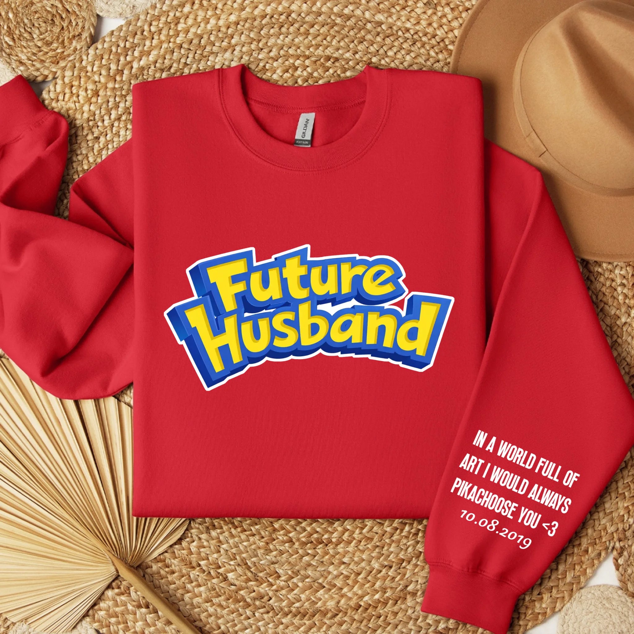 sweater folded red