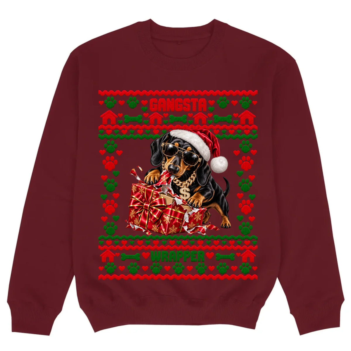 mockup sweater burgund
