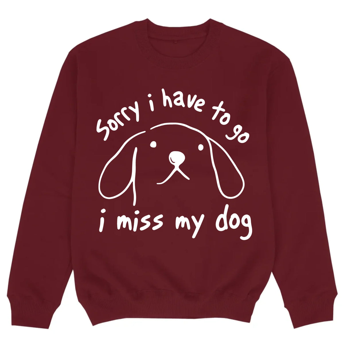 mockup sweater burgund