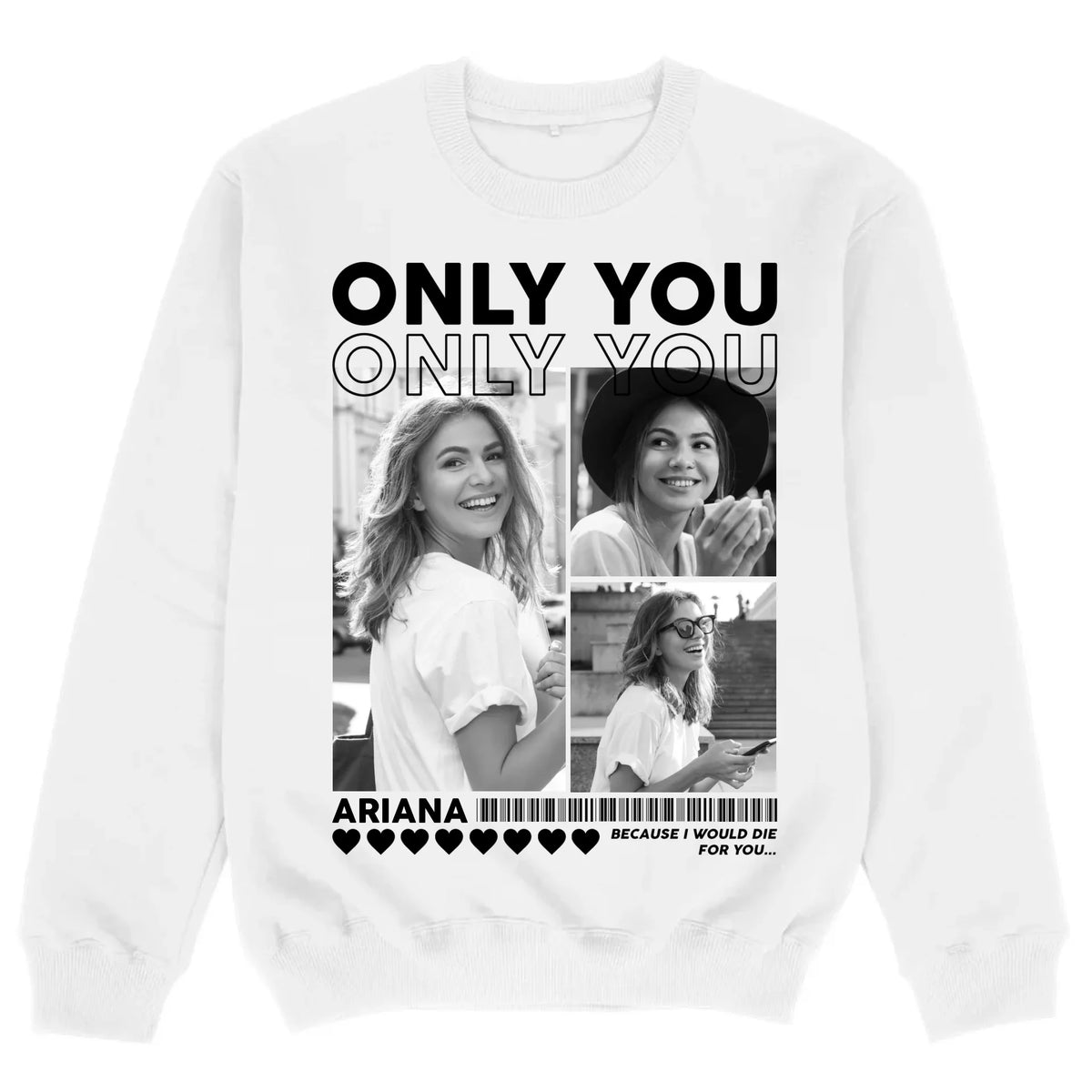 mockup sweater white