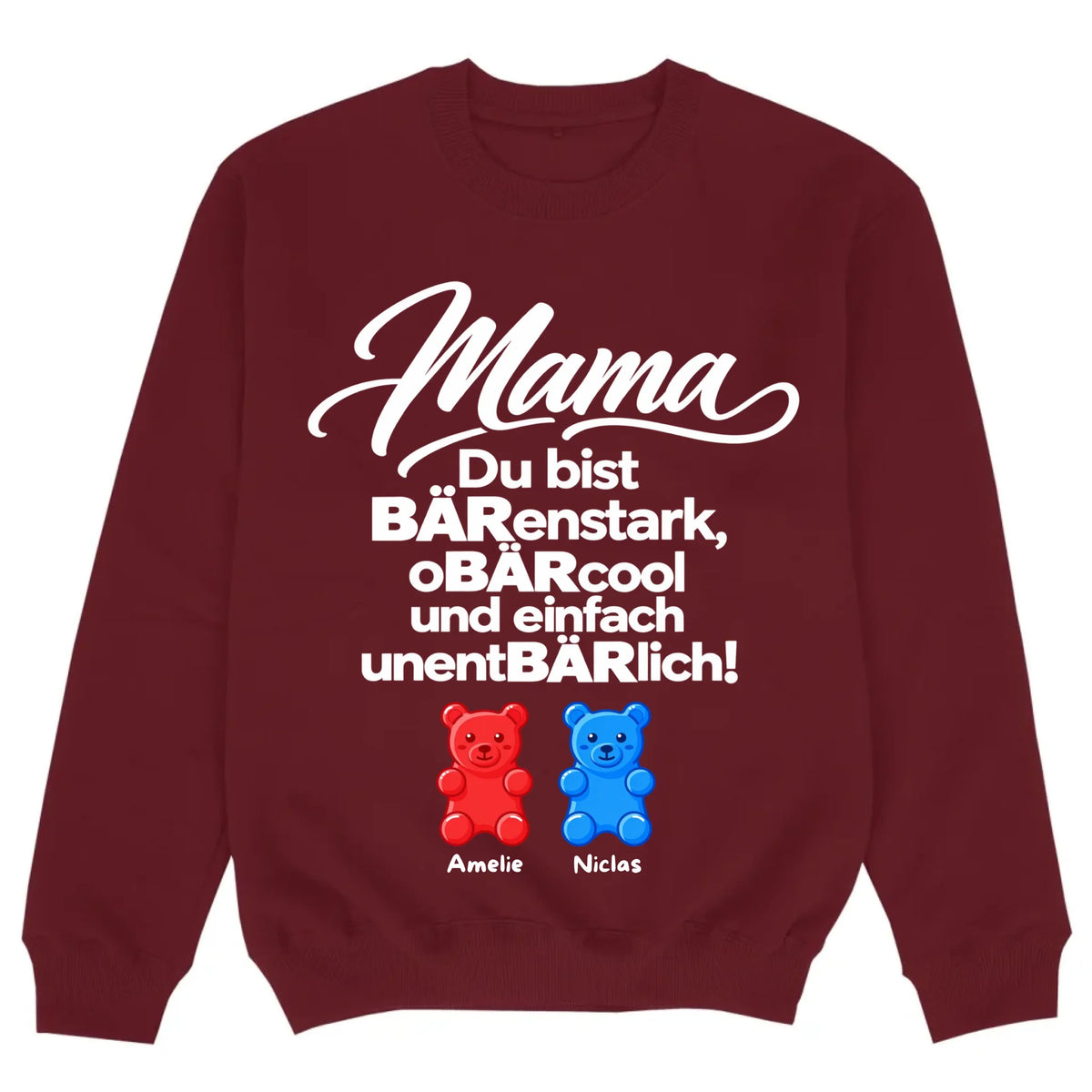 mockup sweater burgund