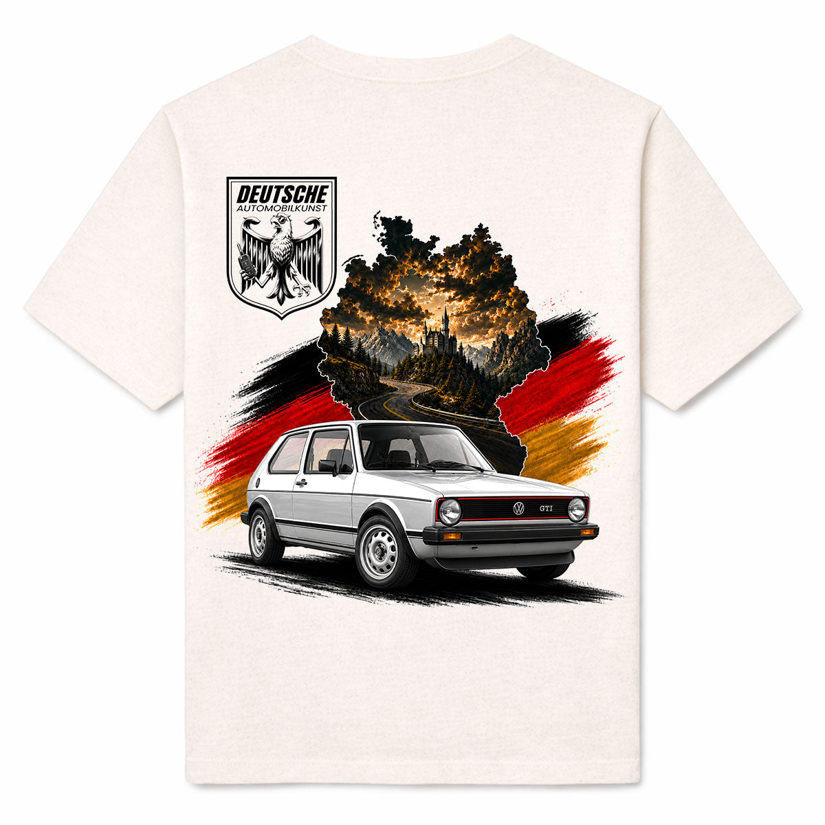AUTOMOBILKUNST VW - Premium T-Shirt Backprint