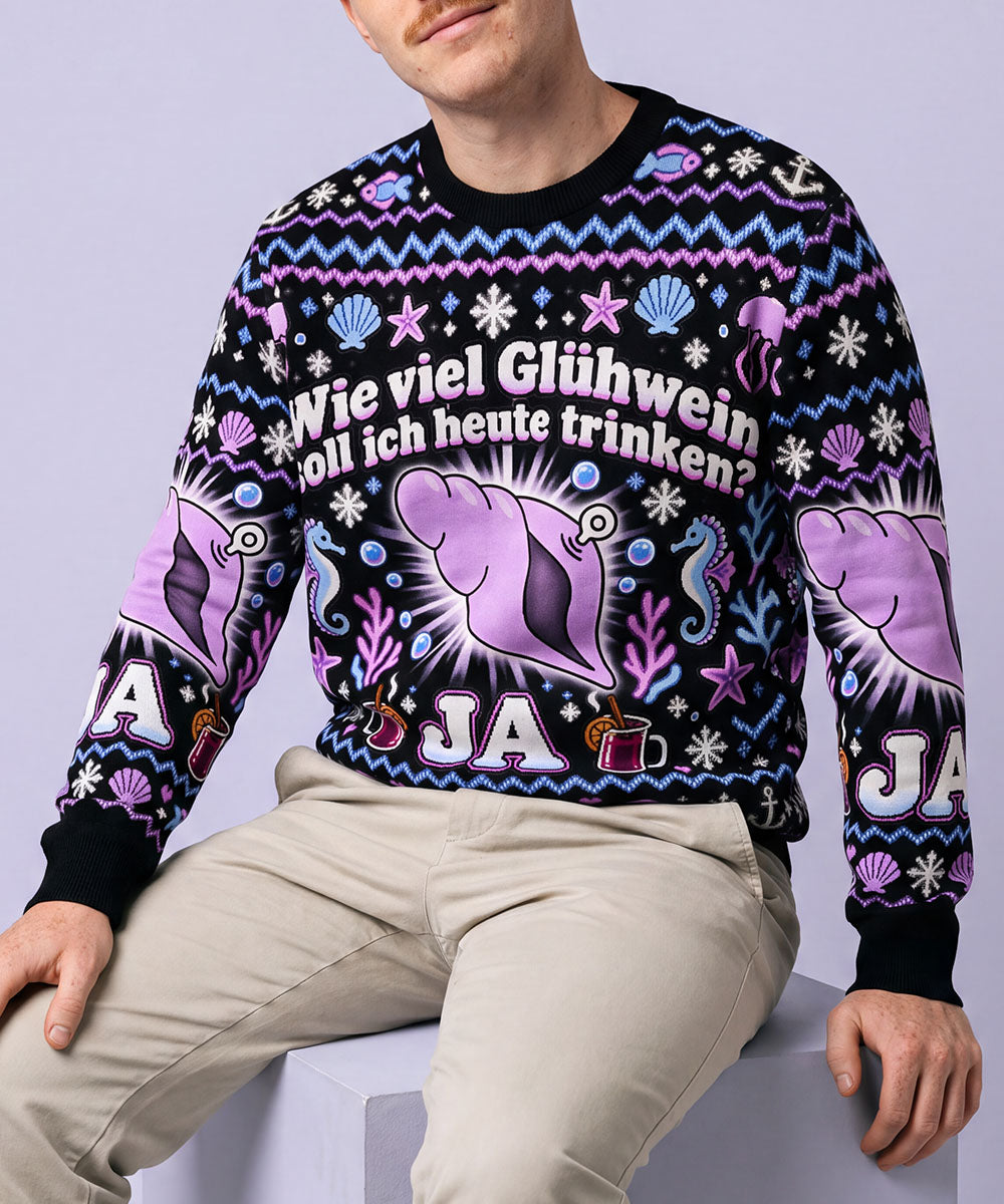 WIE VIEL GLÜHWEIN MUSCHEL - Signature Christmas Sweater